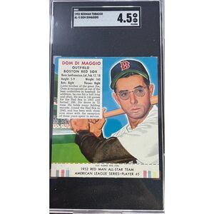 Vintage 1952 Redman Tobacco Dom Di Maggio SGC 4.5